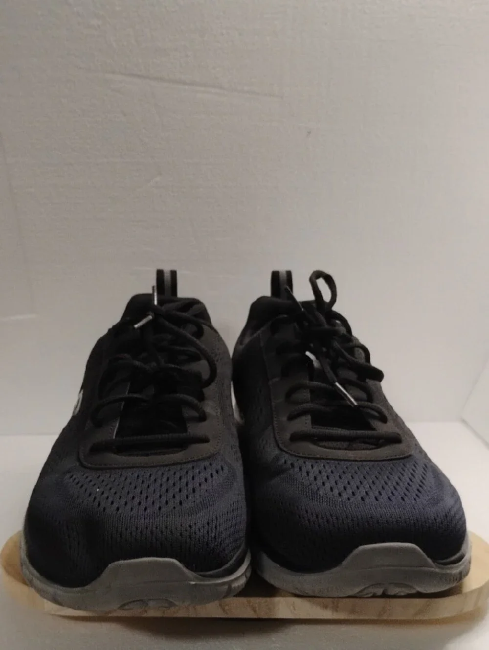 Skechers Men's Black Athletic Walking Shoes with White Accents